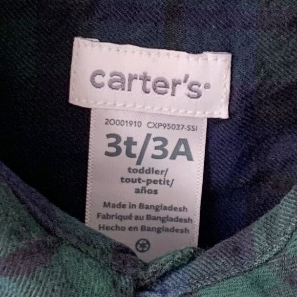Carter's Plaid Button Down Shirt • 3T - Picture 2 of 2